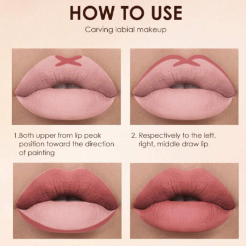 2pcs Lip Gloss & Lipliner Kit
